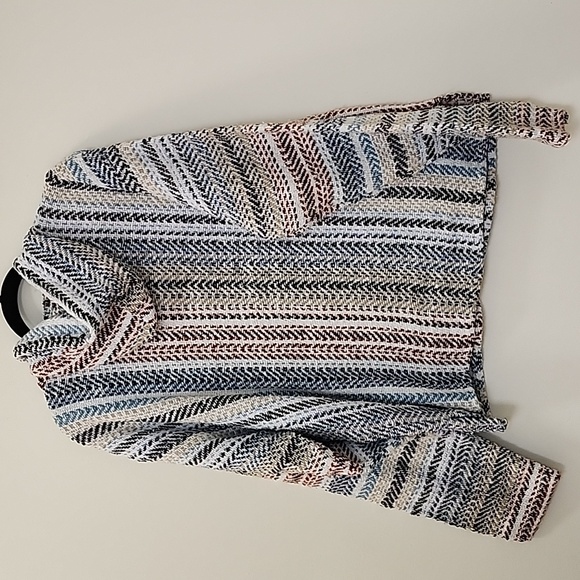 Baja  Stripe Hoodie with Front Pocket Multicolor Coogi  Size Meduim - Picture 7 of 16